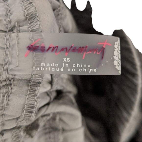 Free People Movement The Way Home Joggers pull on smocked parachute pant gray XS - Picture 8 of 12